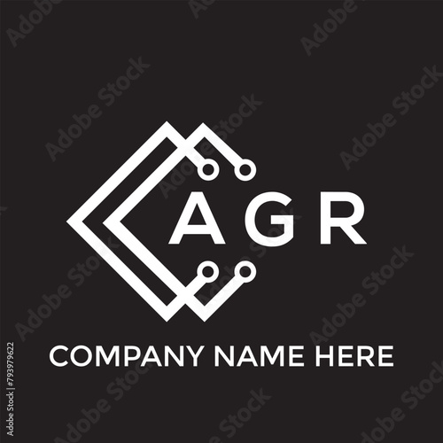 AGR letter logo design. AGR creative initials letter logo concept. AGR letter design.

