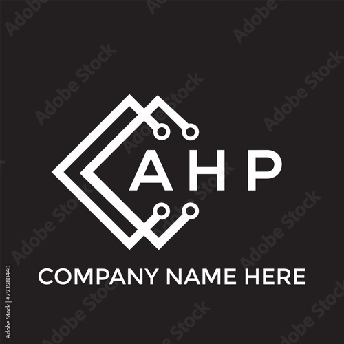 AHP letter logo design on white background. AHP creative initials letter logo concept. AHP letter design.	
