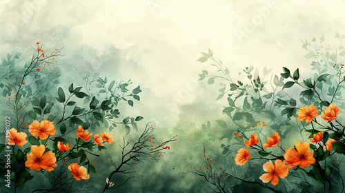 background floral watercolor texture