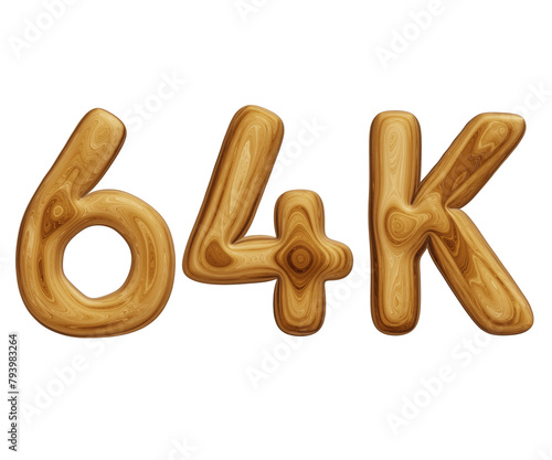 Wooden 64k for followers and subscribers celebration photo