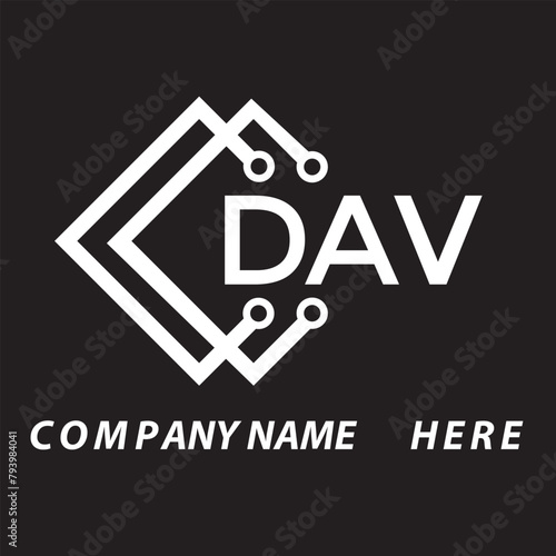DAV letter logo design. DAV creative initials letter logo concept. DAV letter design.
