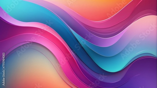 Vibrant Gradient Layers in Glass Background