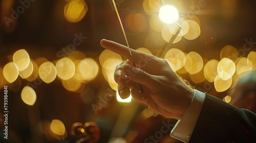 The delicate dance of a conductors fingers, orchestrating with precision