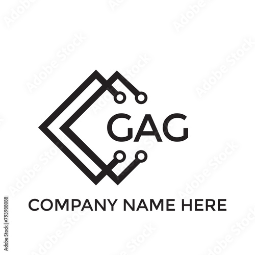 GAG letter logo design. GAG creative initials letter logo concept. GAG letter design.
