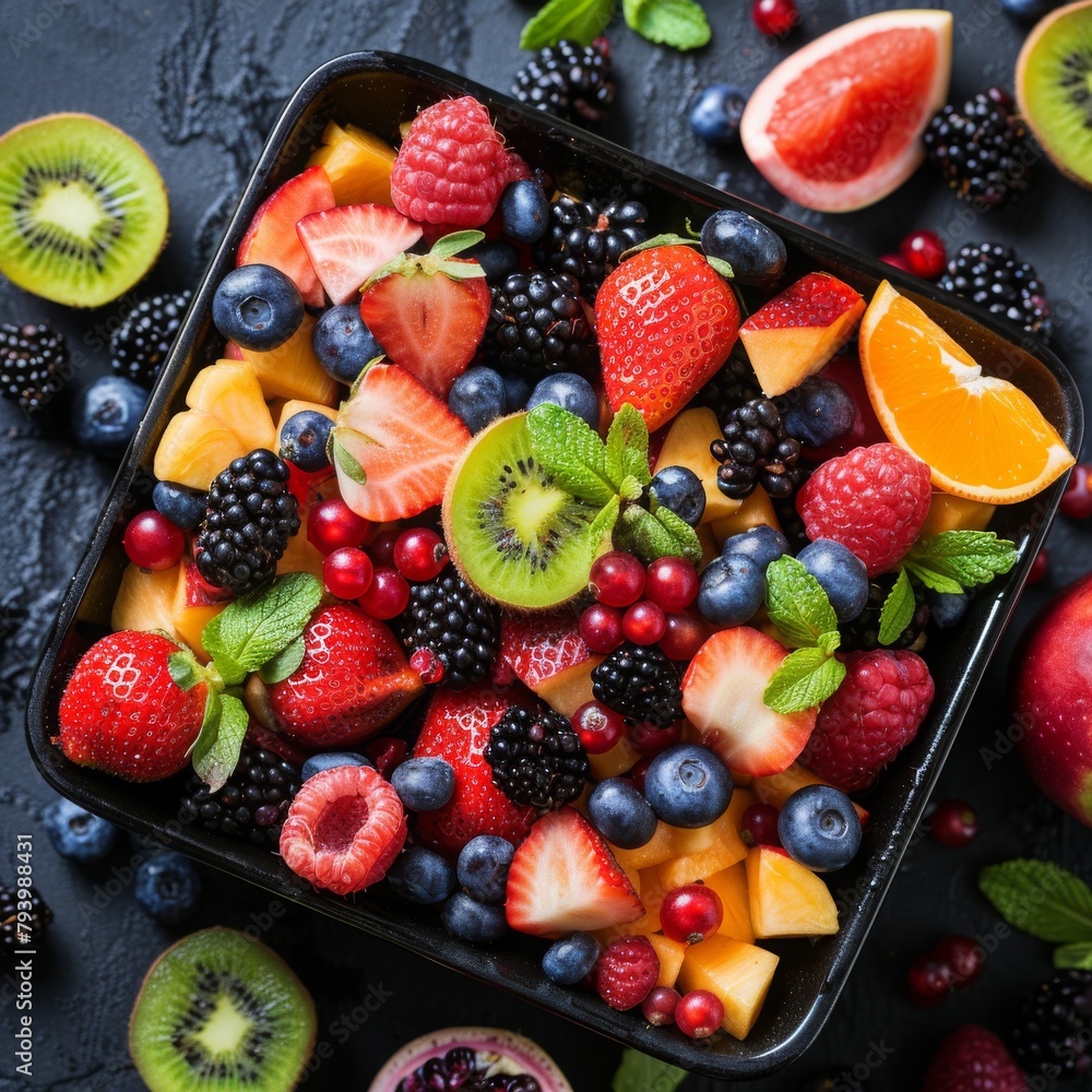 Obraz premium fruit salad with berries