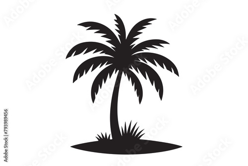 Silhouette of Palm tree Vector  Palm tree silhouette