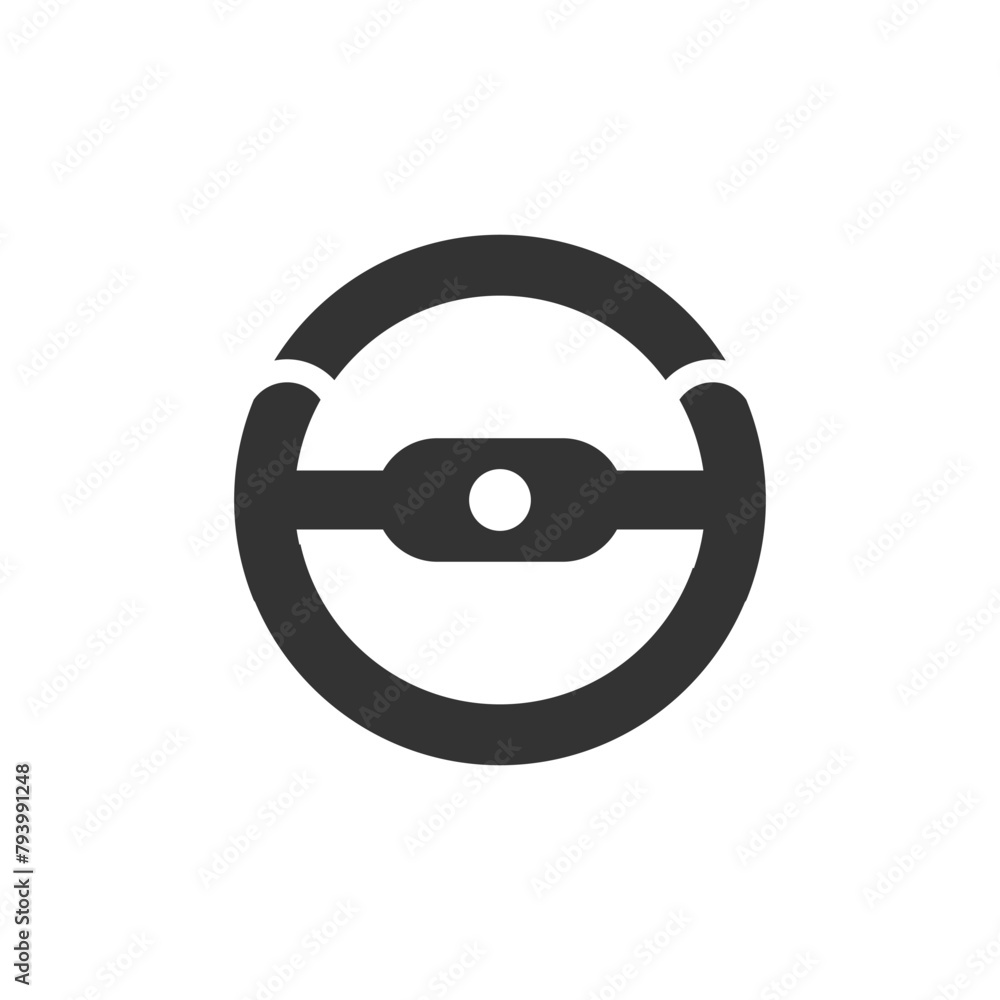 Steering wheel logo design vector with illustration icea concept Steering wheel logo design vector with illustration icea concept