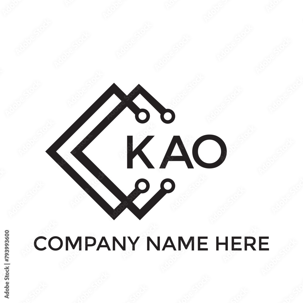 KAO letter technology logo design on white background. KAO creative initials letter IT logo concept. KAO setting shape design
KAO letter technology logo design on white background. KAO creative initials letter IT logo concept. KAO setting shape design