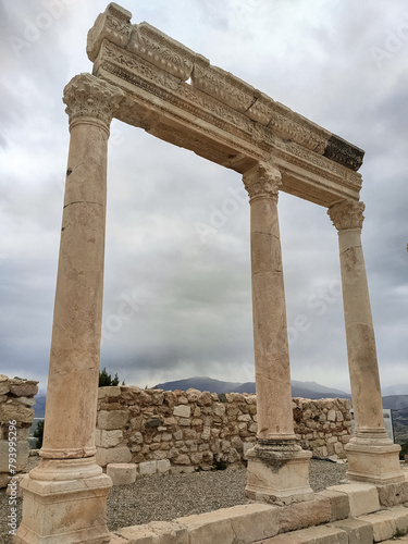 Ancient agora, bazaar in the ancient Greek Roman city of Cibyra in Burdur, Turkey.