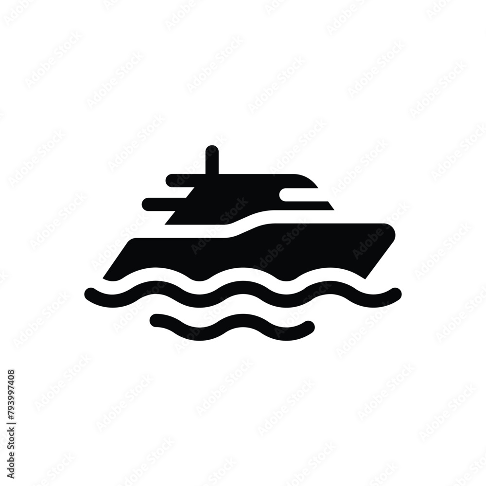 Yacht vector icon Yacht vector icon