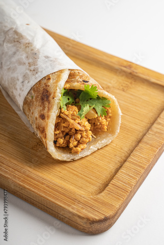 Shakshuka Porotta roll wrap breakfast