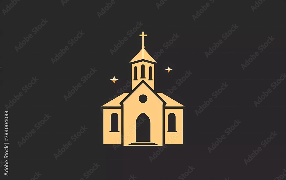 Church icon vector. Religious illustration sign. Temple symbol. Christianity Logo. 