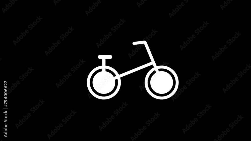 Bicycle, Sport Line Icon Motion Graphic Animation. Bicycle, Sport Line Icon Motion Graphic Animation.