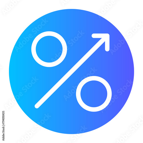 profit margin gradient icon