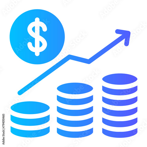 profit up gradient icon