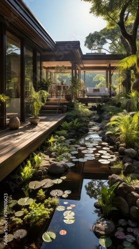 b'A tranquil tropical paradise with a modern twist'