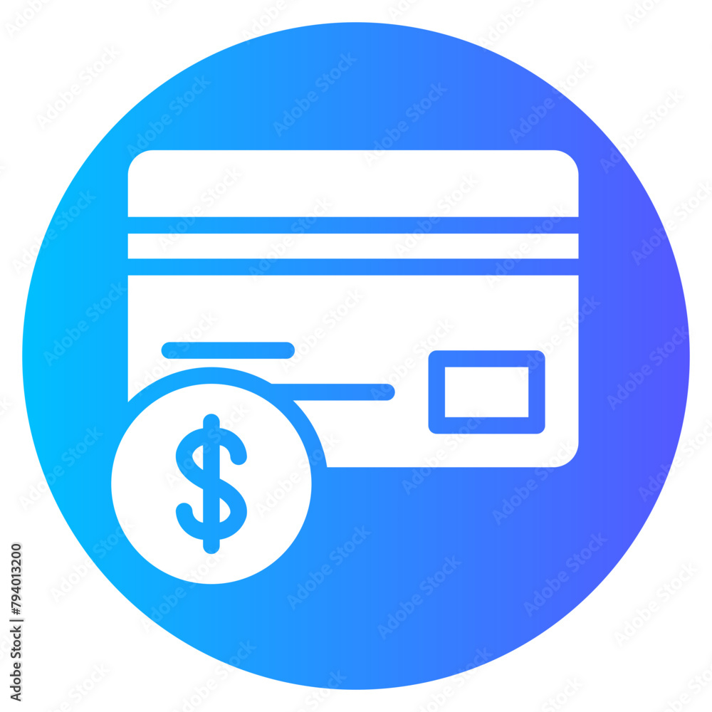 credit card gradient icon credit card gradient icon