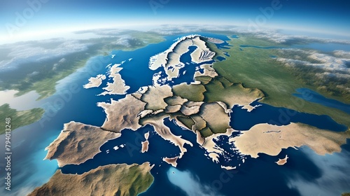 b'European countries map' photo