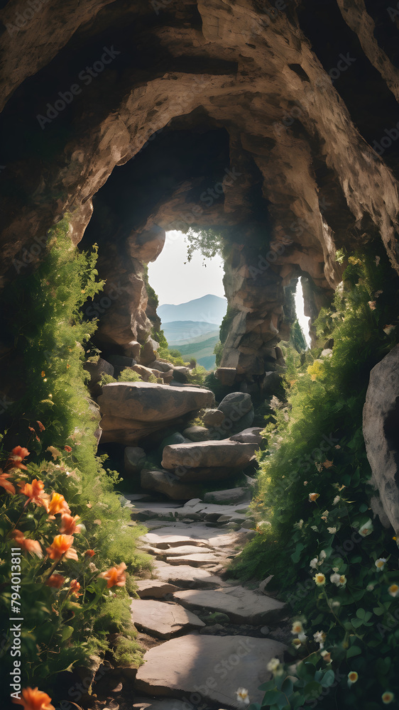 Obraz premium forest cave