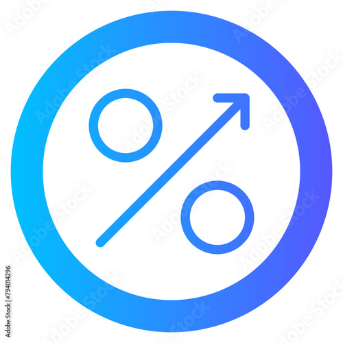profit margin gradient icon