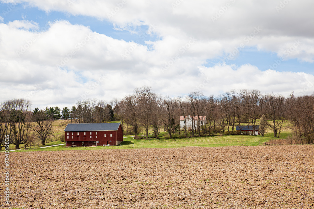 Obraz premium landscape with a barn