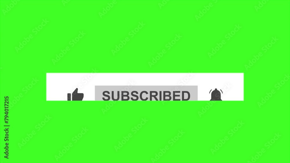 YouTube Subscribe Button, Like Subscribe Bell Notification Button, subscribe to the channel in Green Background.