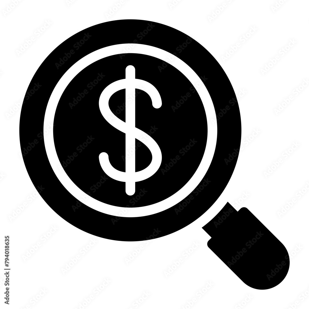 analysis glyph icon analysis glyph icon