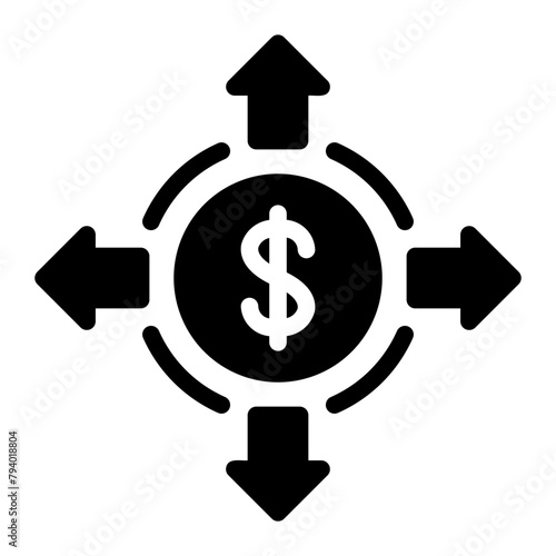 decision making glyph icon