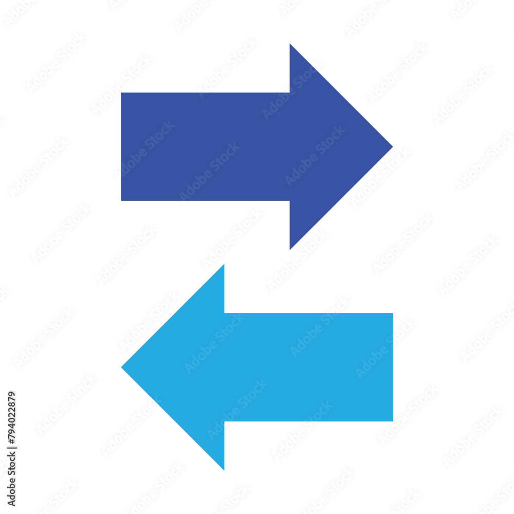 Blue arrows. Right and left . Vector Illustration
Blue arrows. Right and left . Vector Illustration