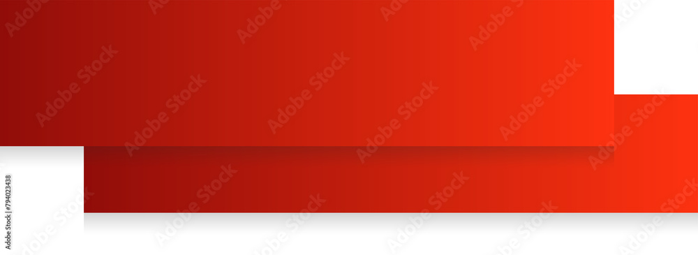 Red paper rectangle and shadow, label, banners, icon Red paper rectangle and shadow, label, banners, icon