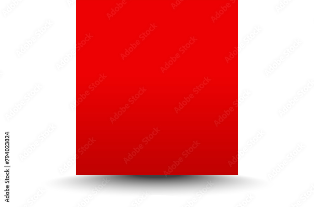 Red paper rectangle and shadow, label, banners, icon Red paper rectangle and shadow, label, banners, icon