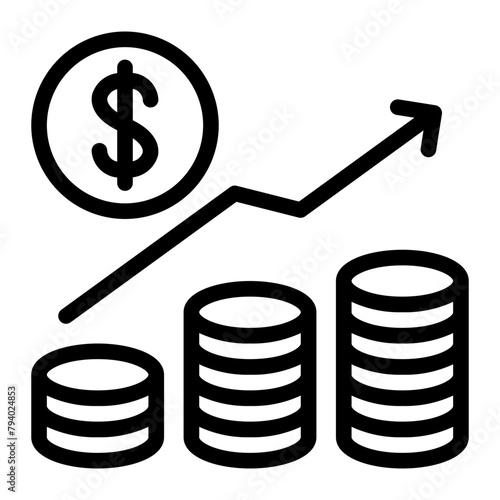 profit up line icon
