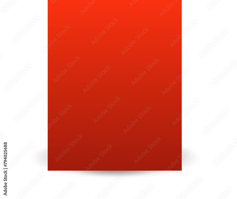 Red paper rectangle and shadow, label, banners, icon Red paper rectangle and shadow, label, banners, icon