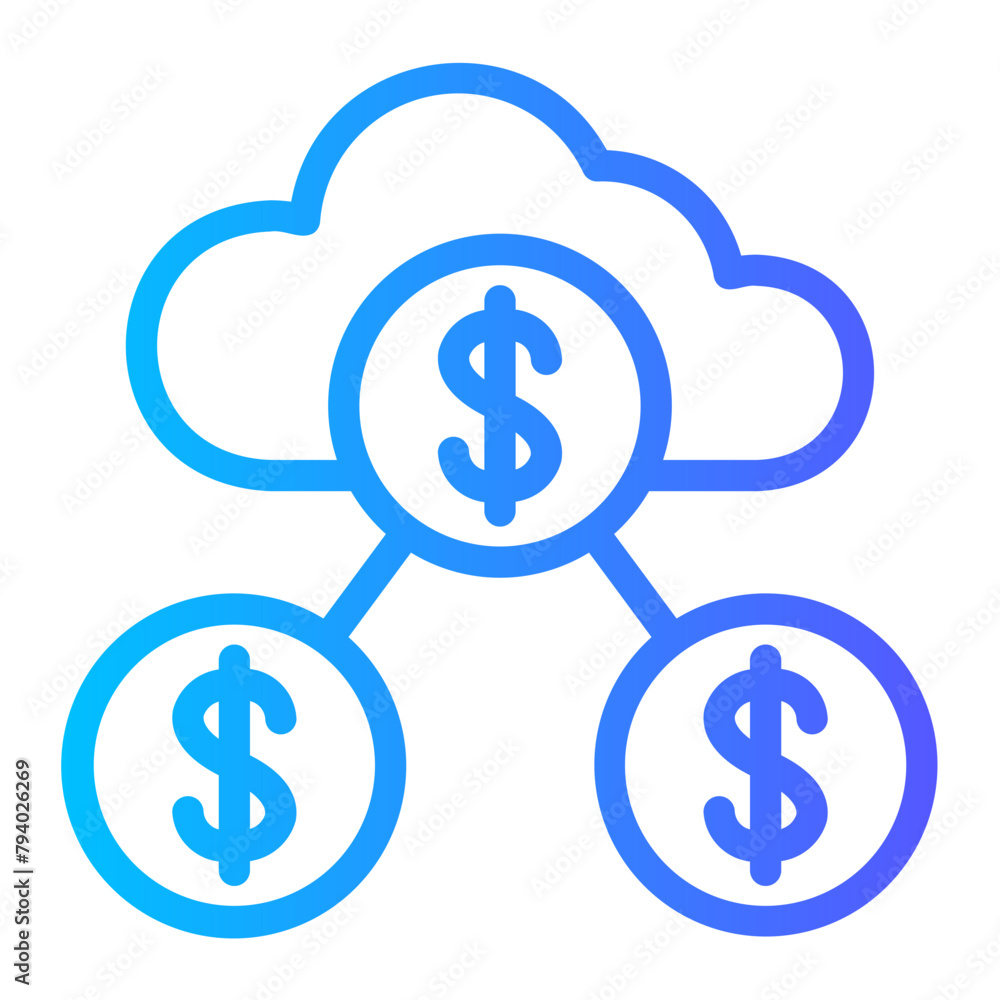 cloud gradient icon cloud gradient icon