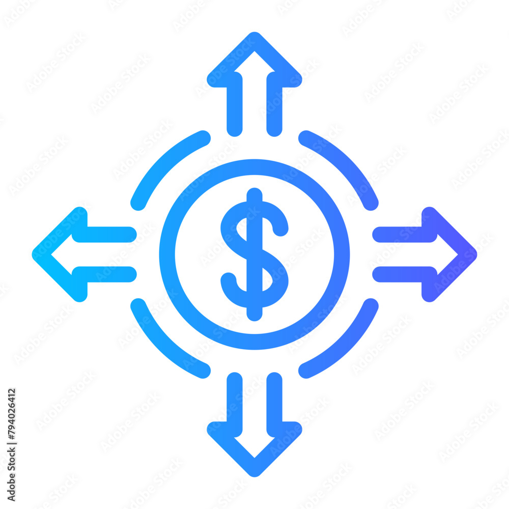 decision making gradient icon decision making gradient icon