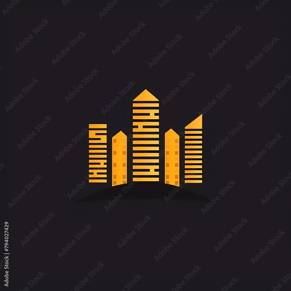 Modern Real Estate Building Logo Design, Construction Work Industry Concept Icon. Residential Contractor business logo 