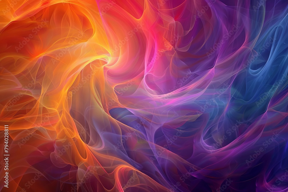 colorful fractal background with intricate swirling patterns and vivid hues abstract digital art