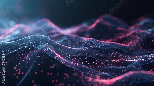 futuristic big data visualization abstract digital technology background 3d rendering photo