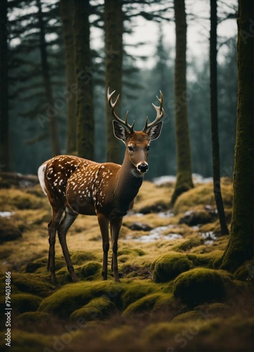 Naklejka deer in the woods