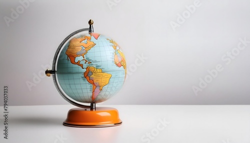 Colorful earth globe in a white background