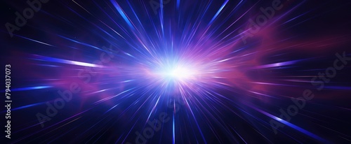 Digital speed illustration. Explosion of data. Abstract picture with glowing particles for banner. 3d rendering.
