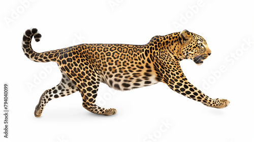 Leopardo no fundo branco © Vitor