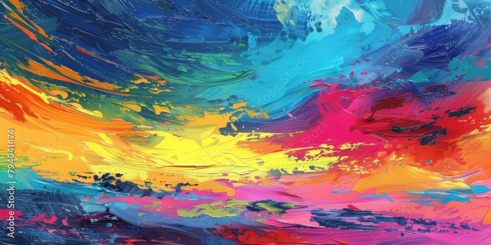 Sky Symphony: An Abstract Expression of Color and Light