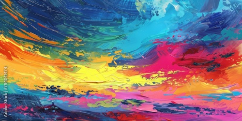 Sky Symphony: An Abstract Expression of Color and Light
