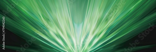 Abstract Green Light Rays Pattern
