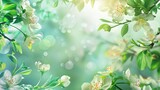 Beautiful Spring Background with green Juicy