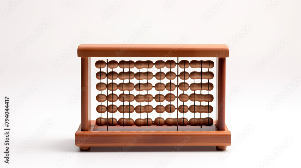 Abacus alone against a stark white background Abacus alone against a stark white background