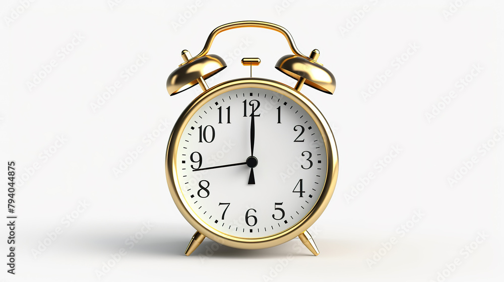 lone alarm clock against a stark white background lone alarm clock against a stark white background