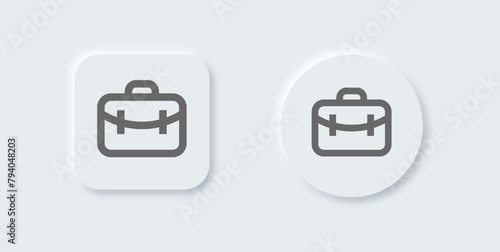 Free Download Briefcase line icon in neomorphic design style. Business signs vector illustration. - GFXLoad