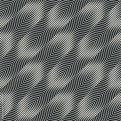 Monochrome Optical Graphic Textured Pattern